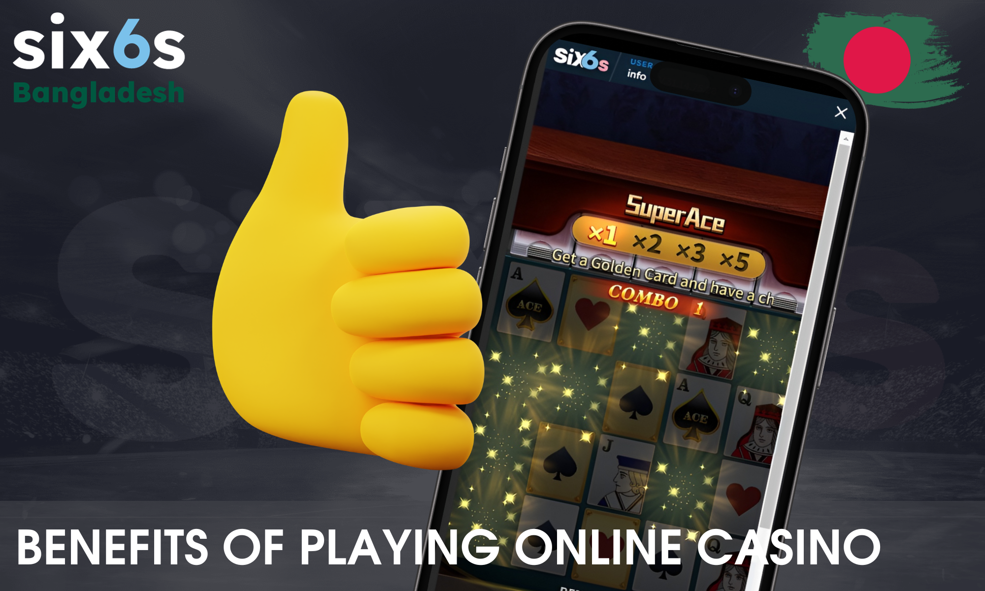 The list of advantages that make you want to play at Six6s online casino