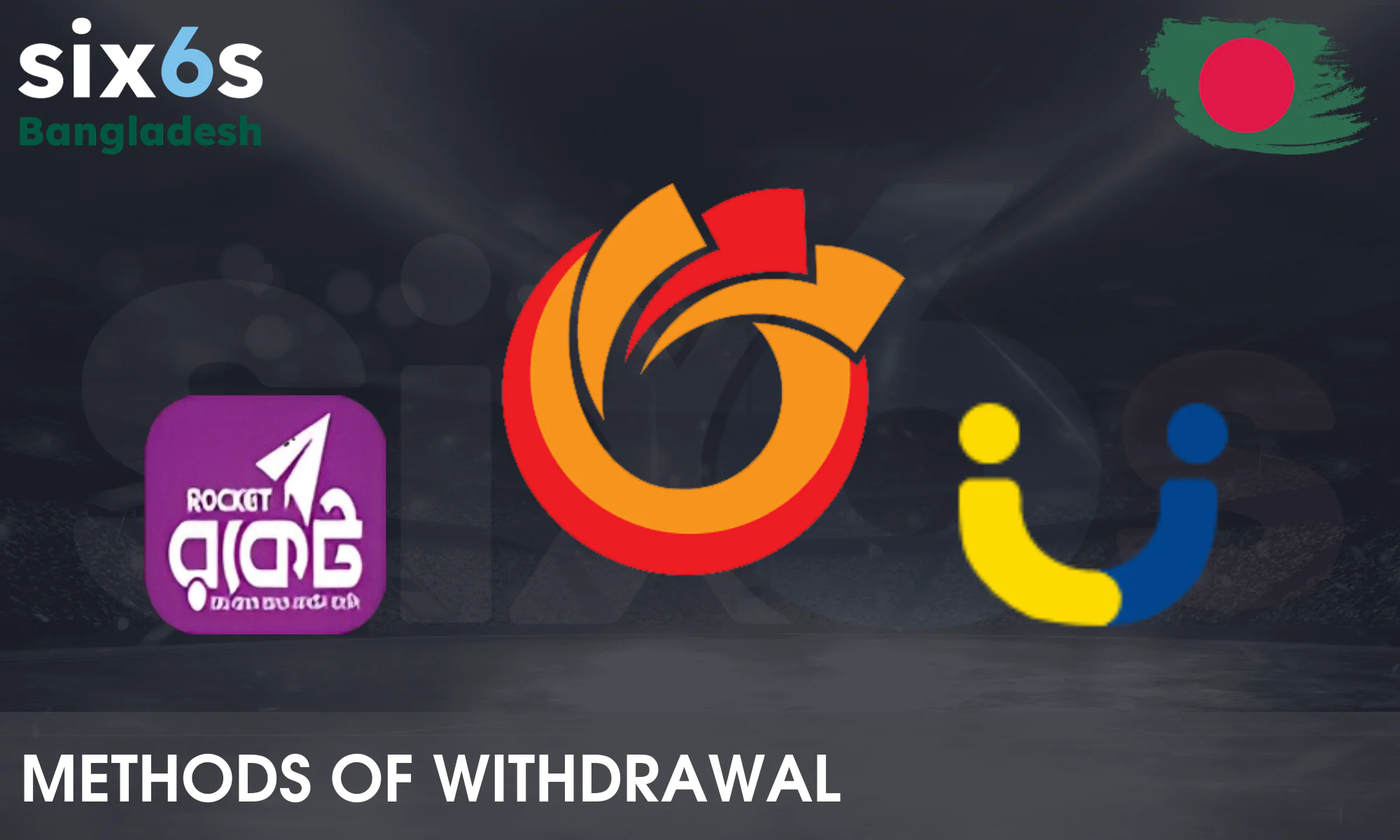 Withdrawal methods available at Six6s