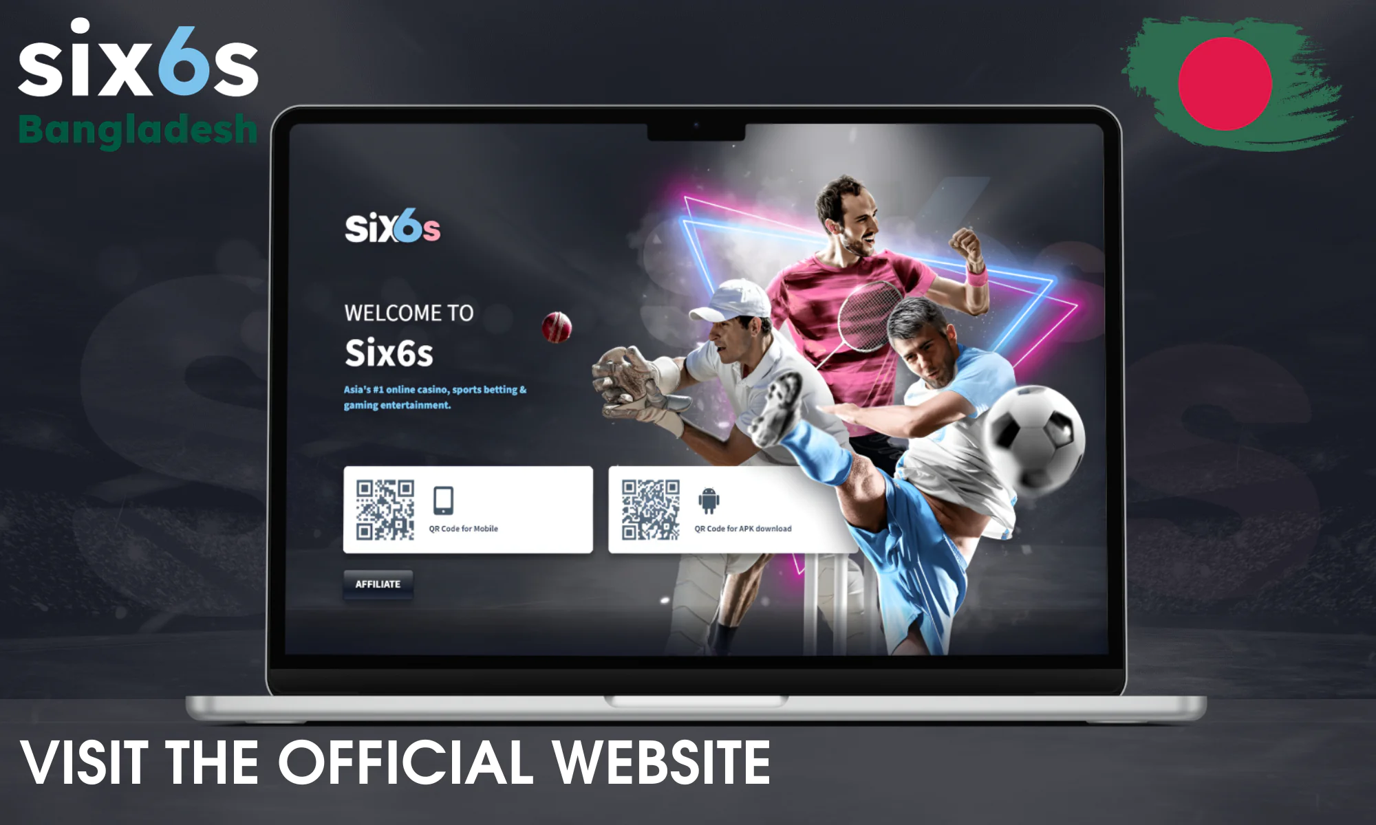 Access the official Six6s website from your PC