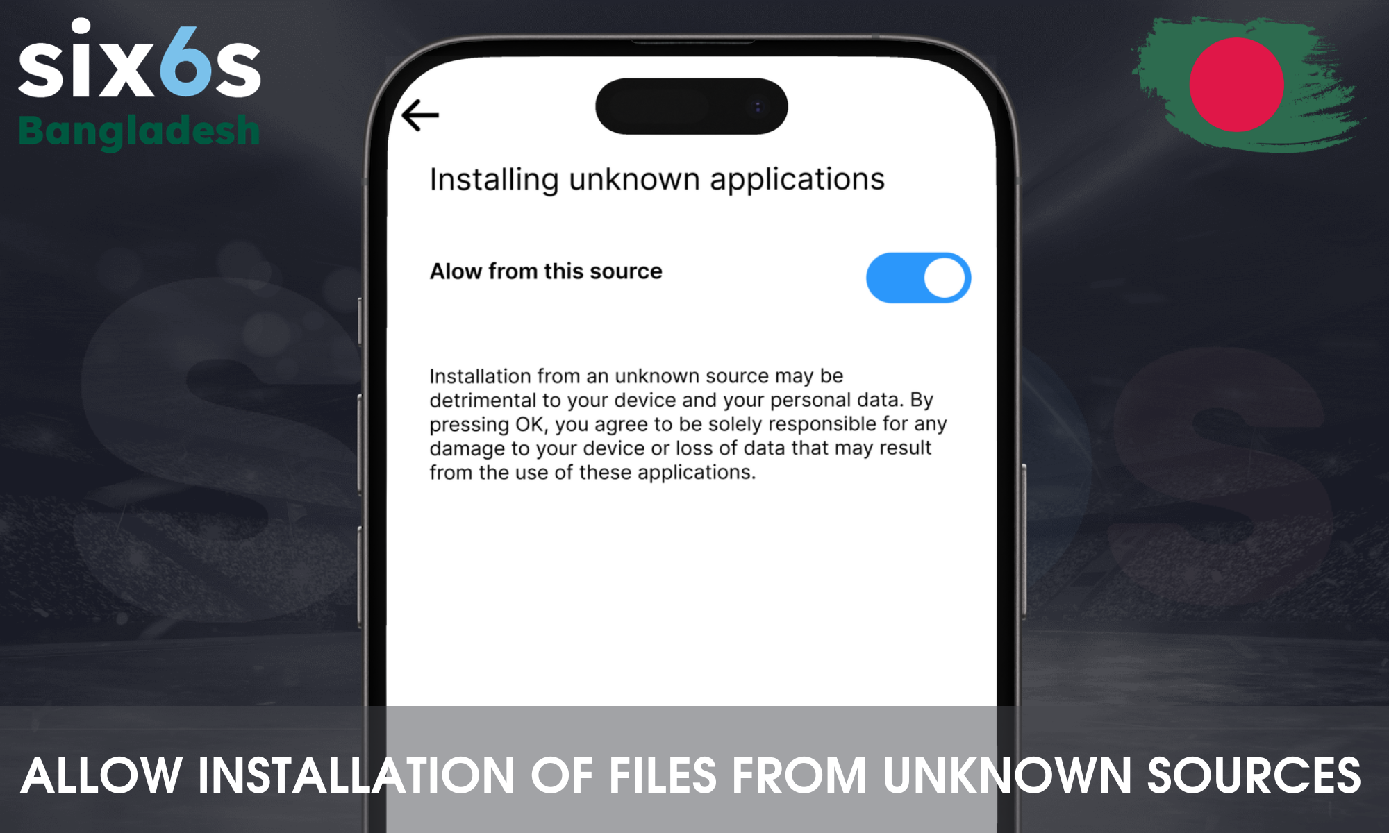 Allow installations from unknown sources