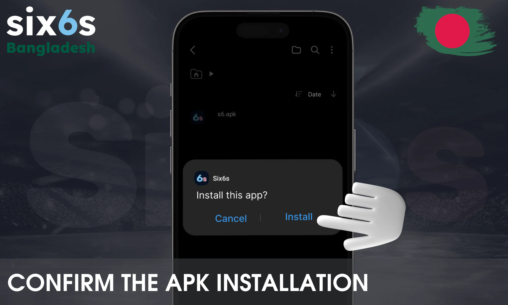 Install the apk file