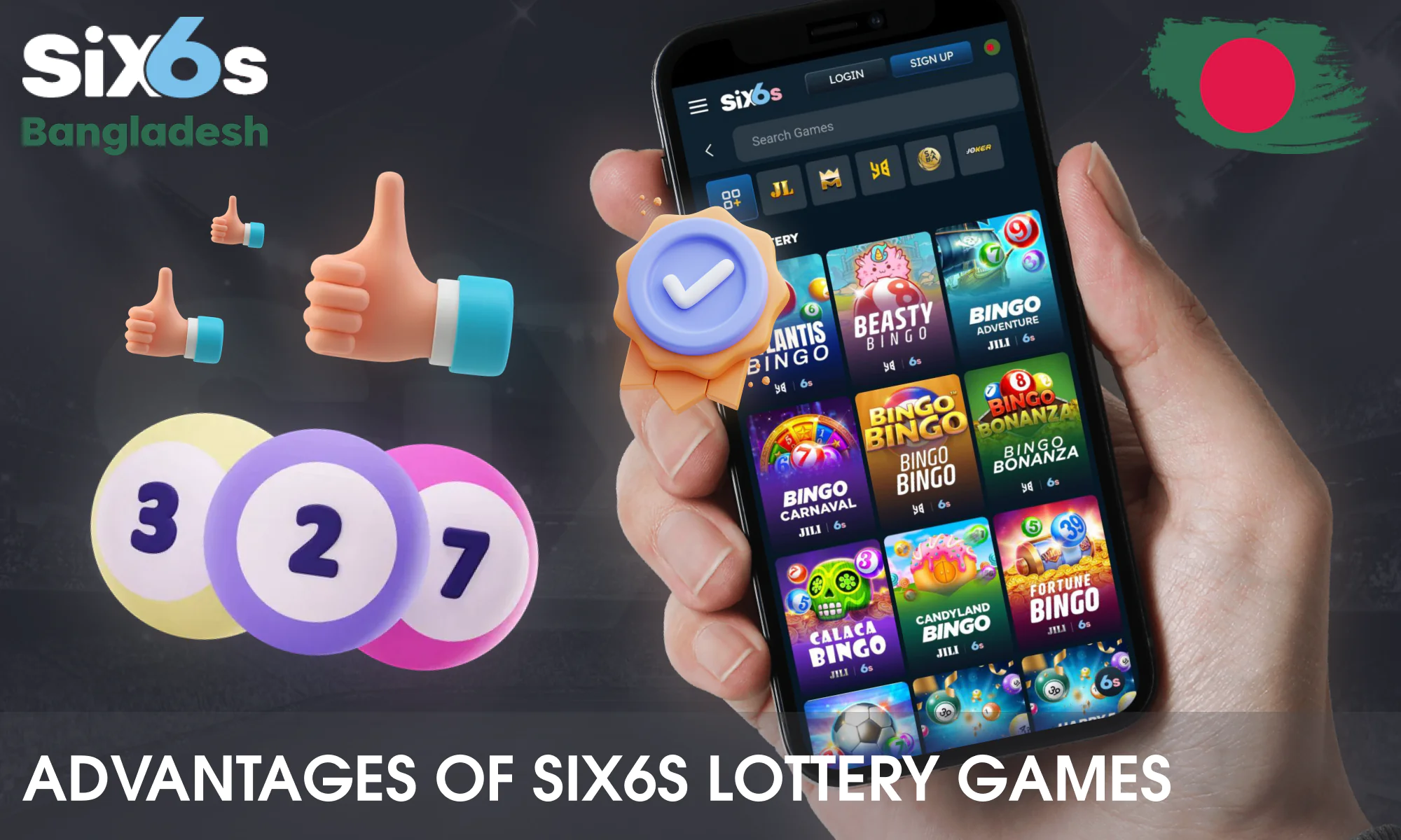 Advantages of Six6s Lottery games for Bangladeshi users