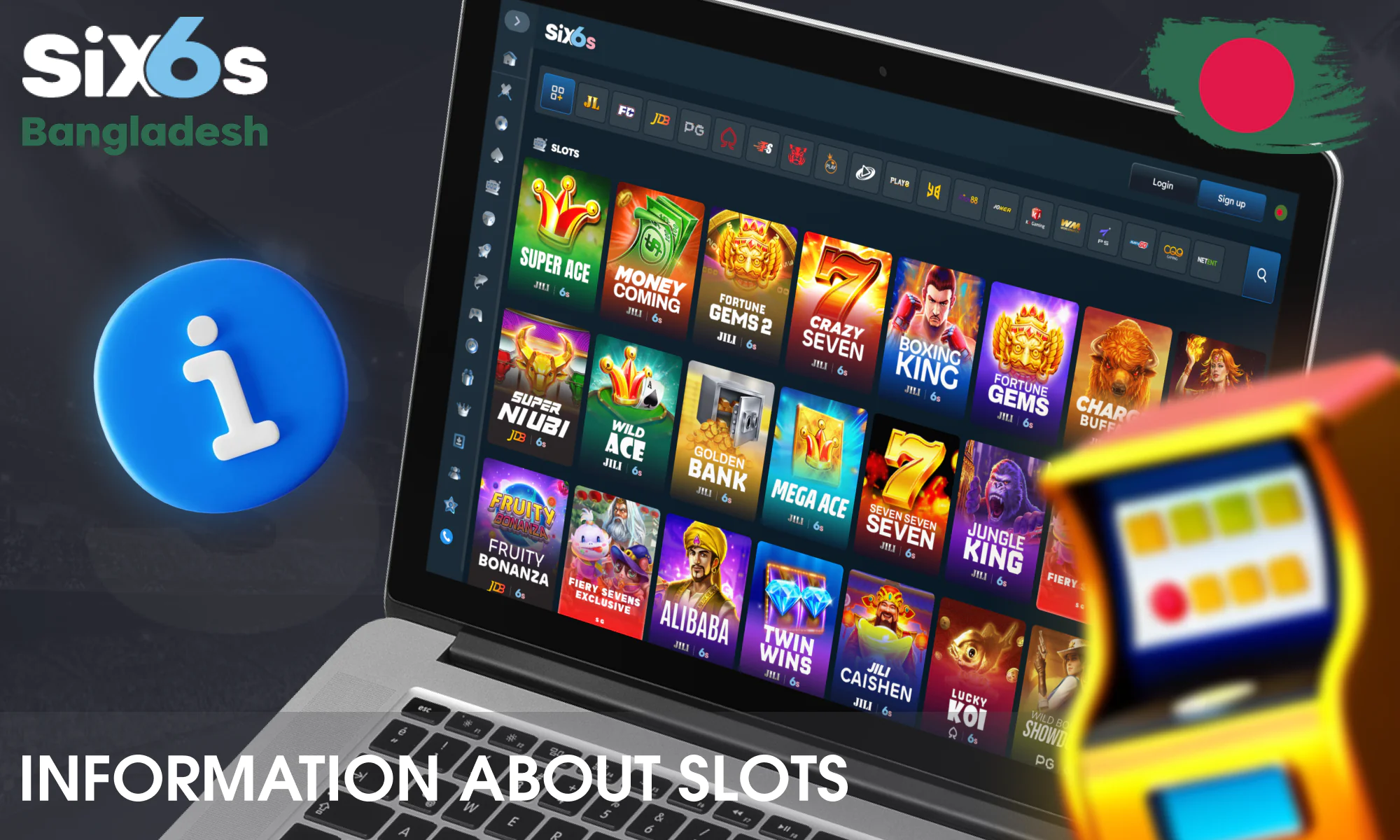Detailed information about Six6s Slot machines