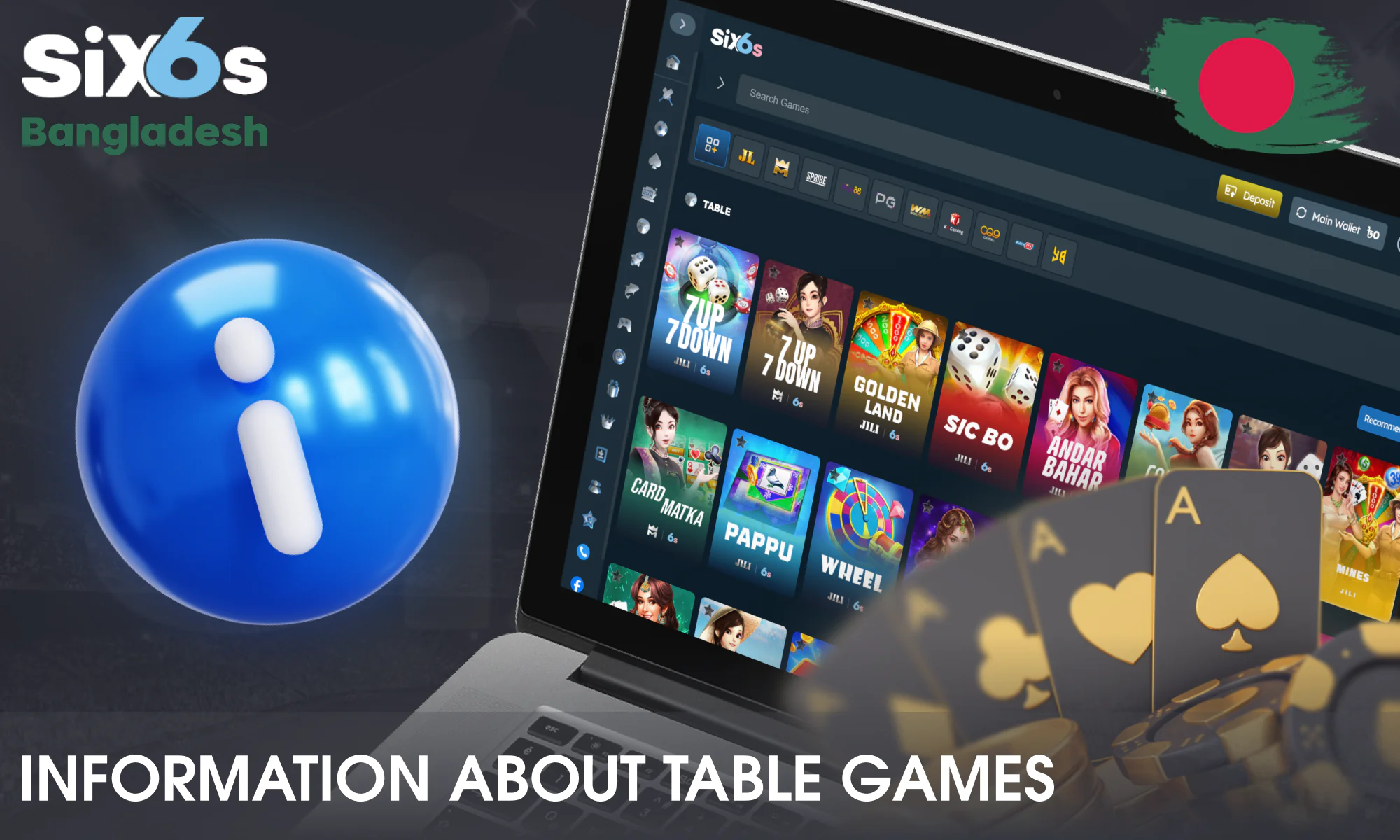 Brief Information about Table Games at Six6s Casino