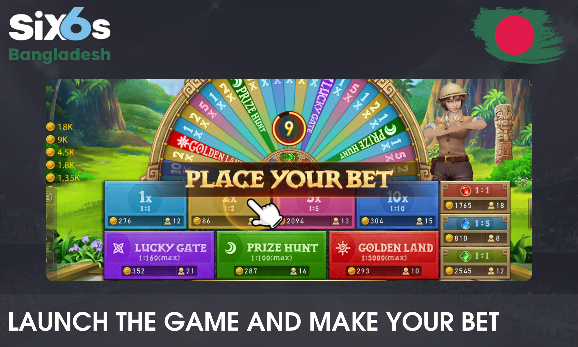 Launch the game and make your bet