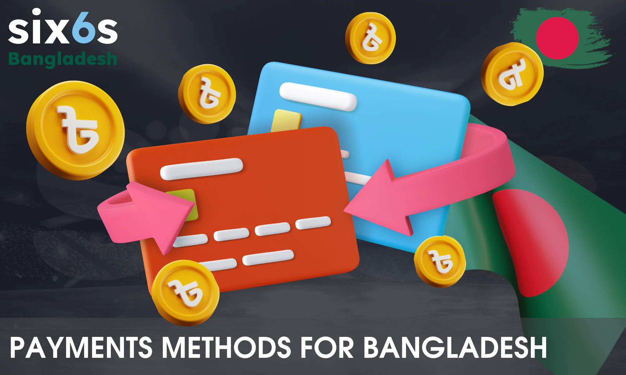 बांग्लादेशी उपयोगकर्ताओं के लिए सिक्स6एस में धनराशि जमा करने और निकालने की सुविधाएँ