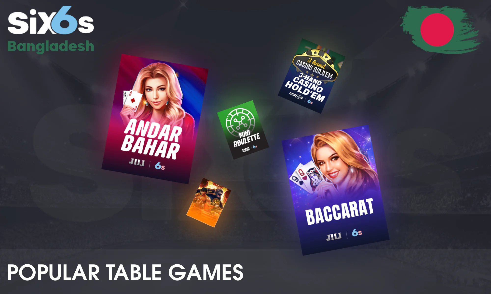 Popular table games for Bangladeshi gamblers at Six6s Casino
