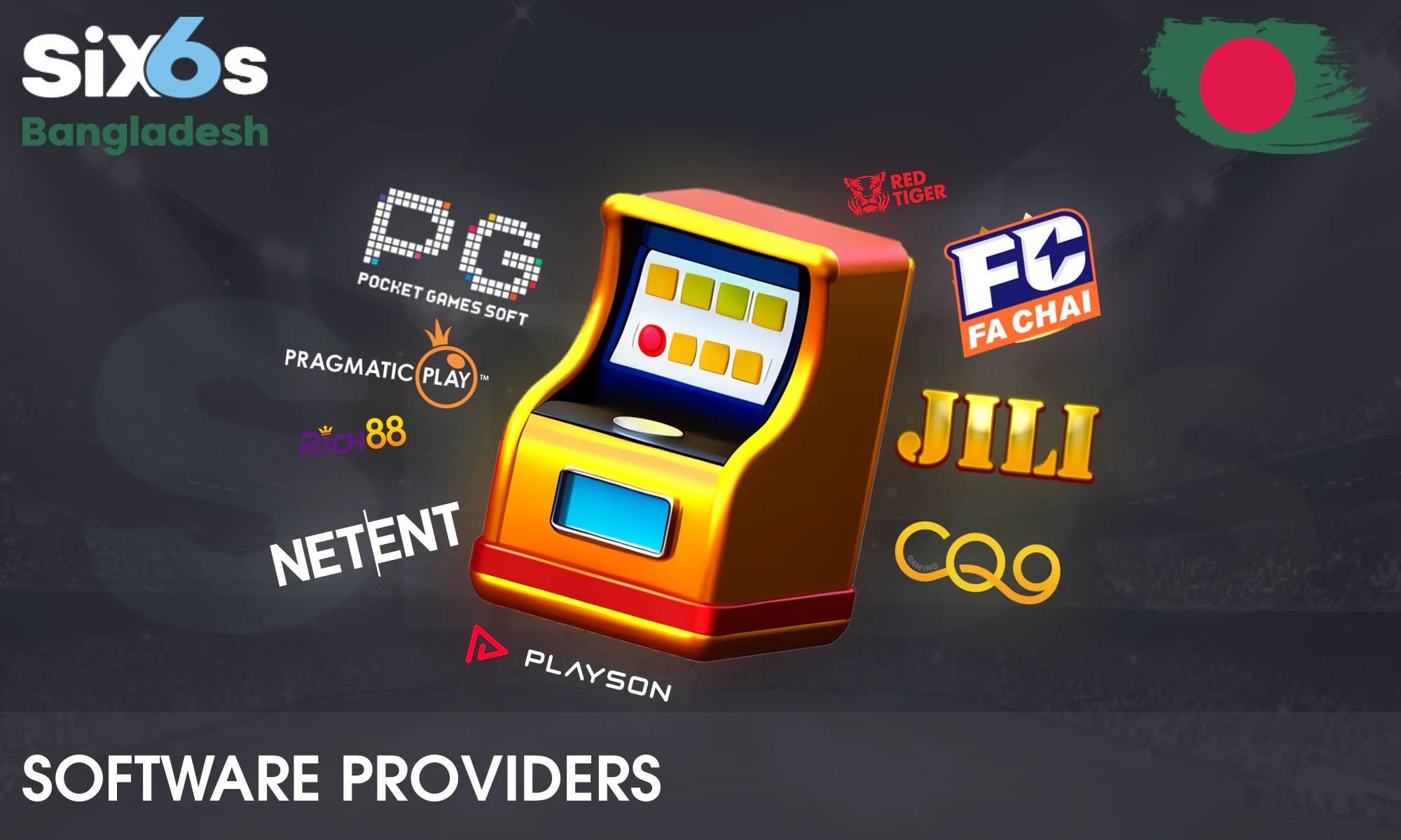 Popular Slots software provider at Six6s Casino