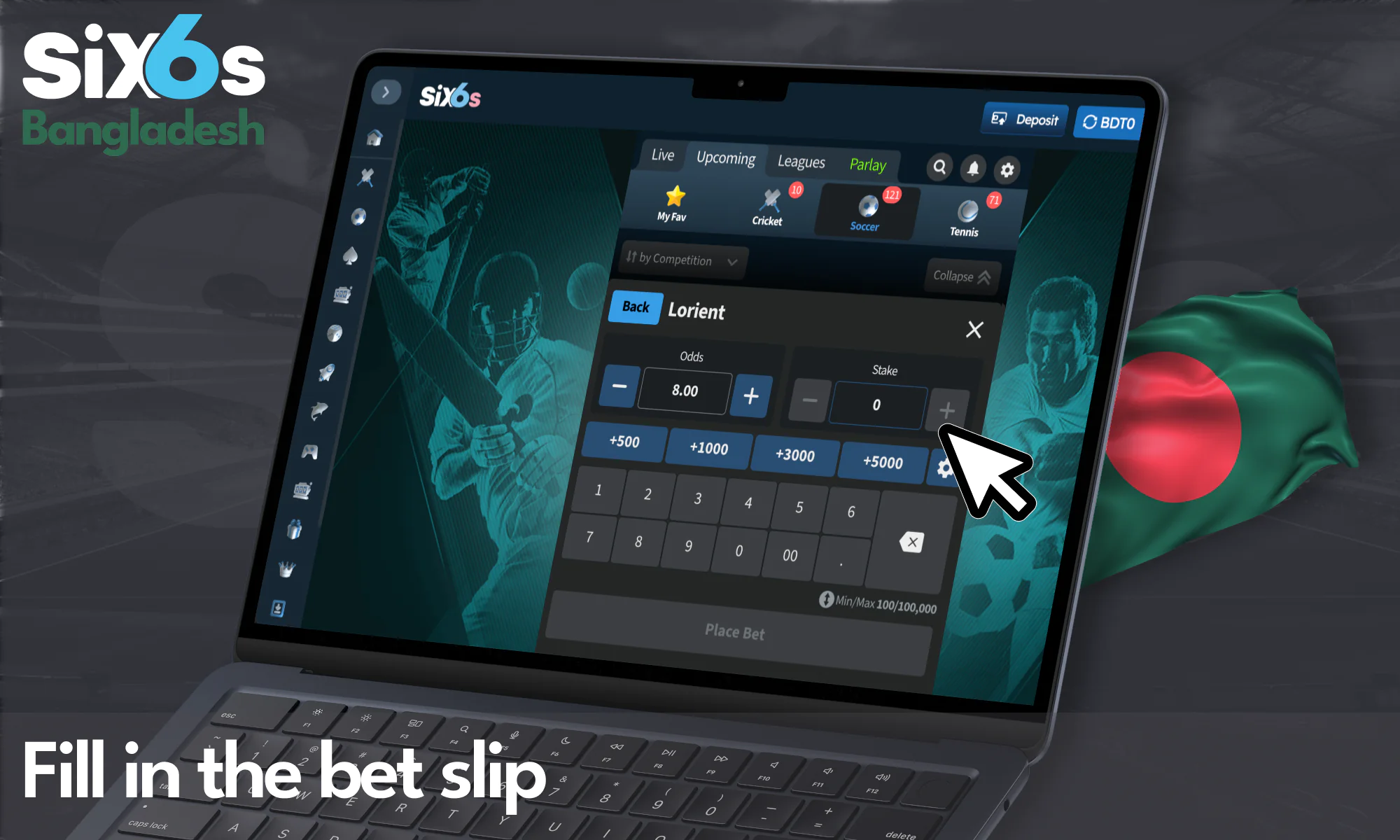 Fill in bet details to bet - Six6s Bangladesh