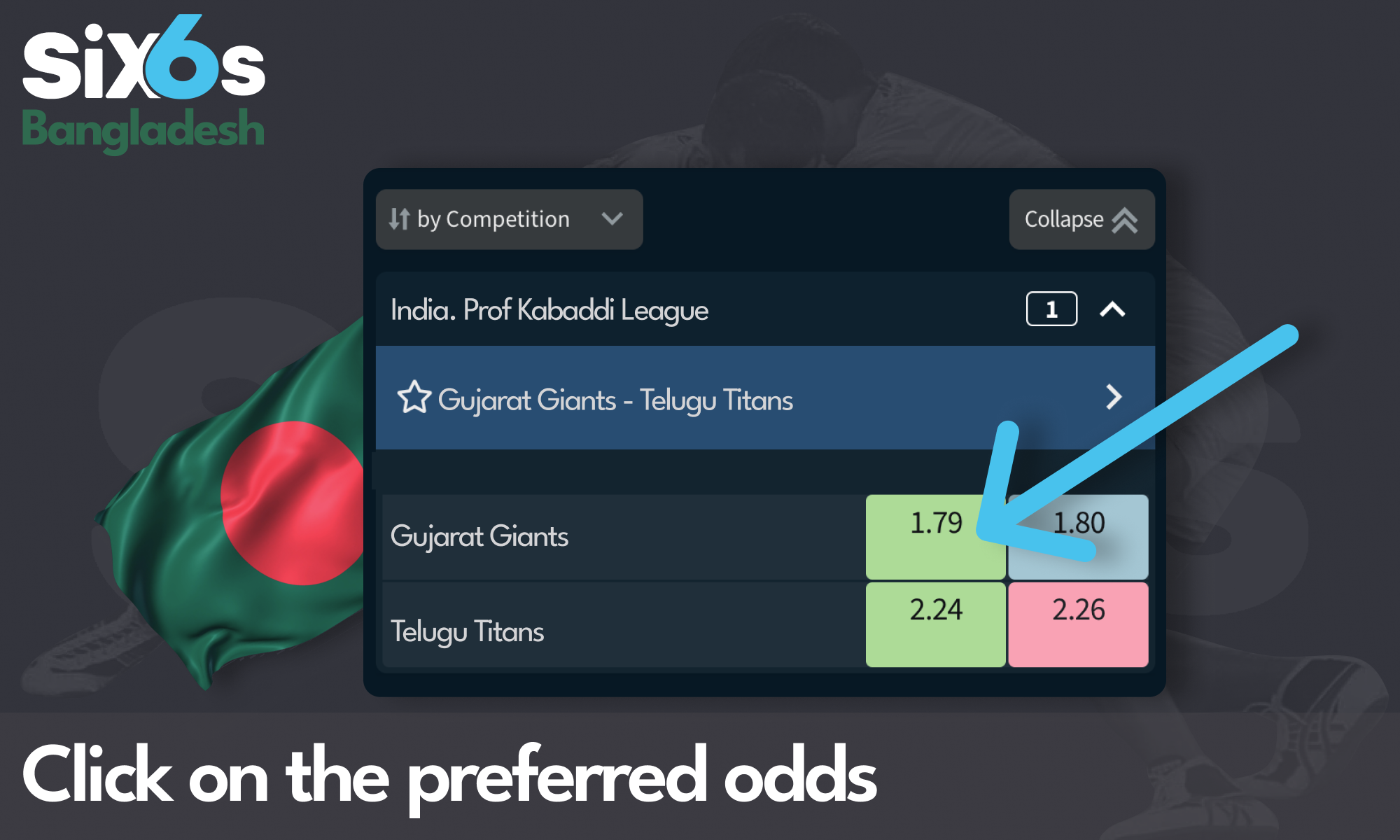 Choose an odds to bet - Six6s Bangladesh