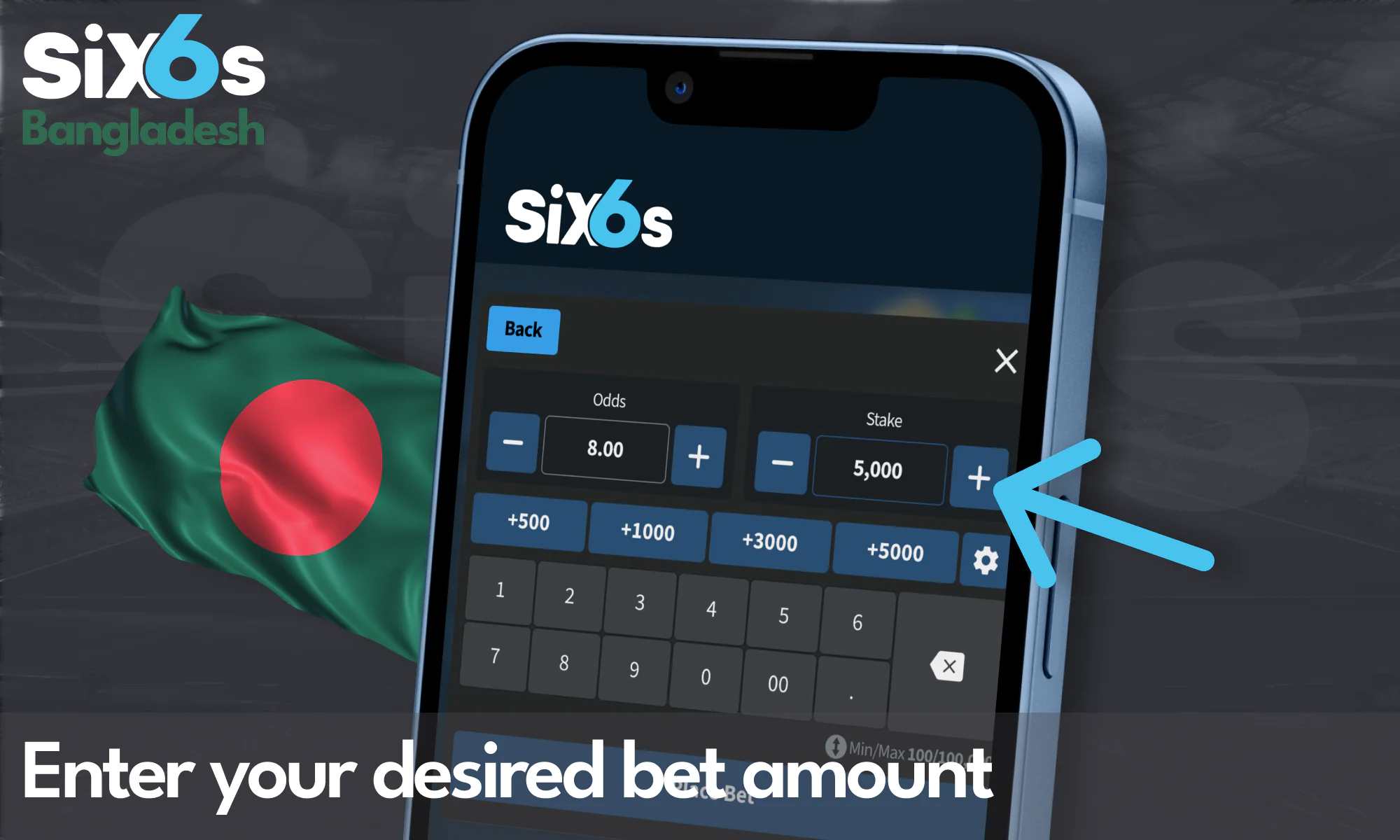 Pick your bet amount - Six6s Bangladesh