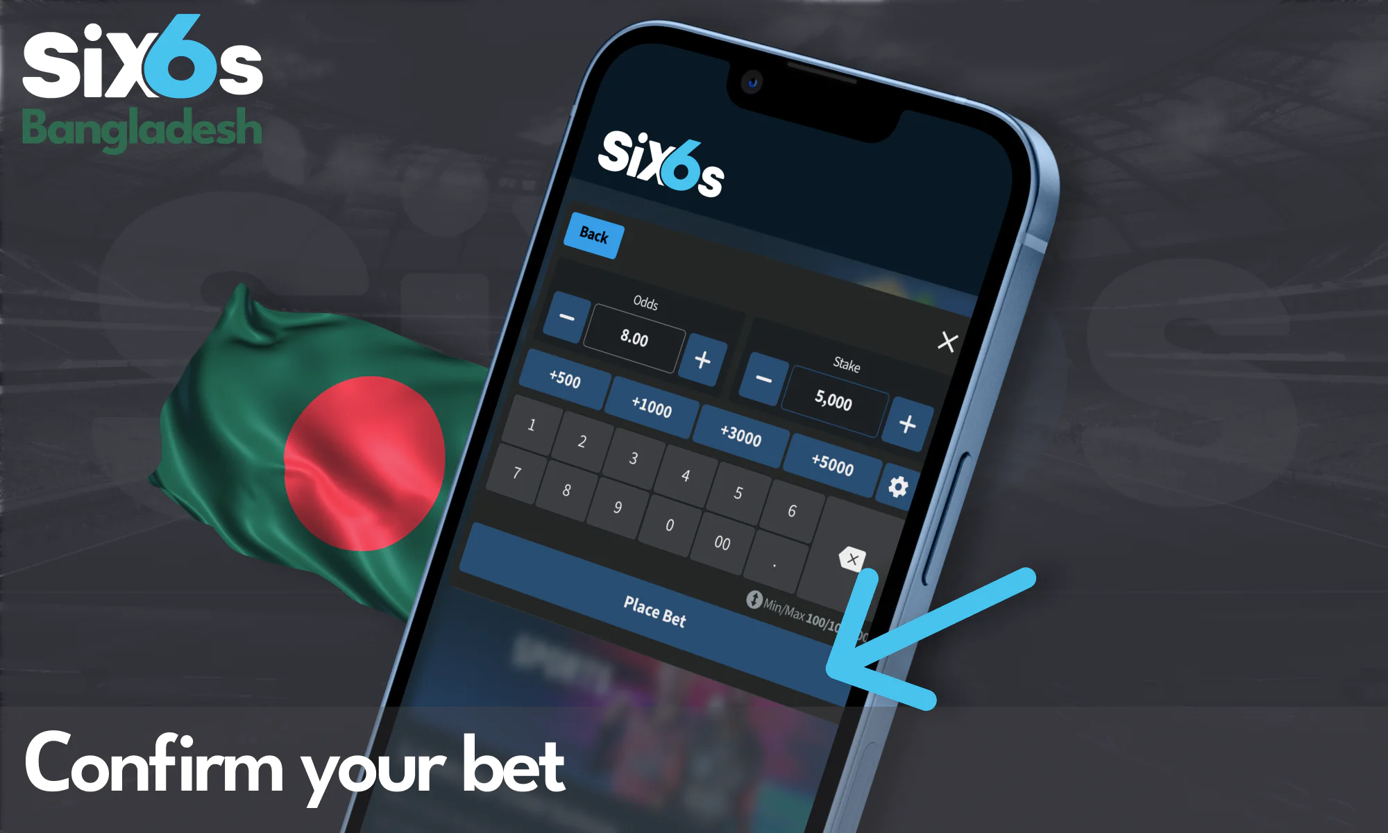 Confirm your bet at Six6s Bangladesh