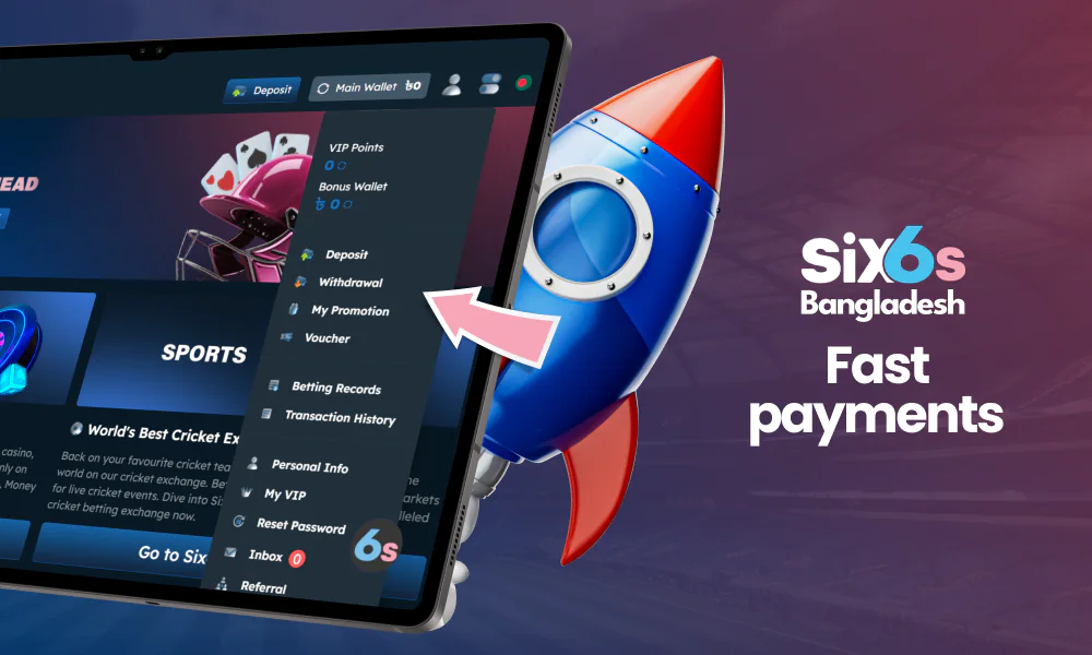 Available ways to fund your Six6s account in Bangladesh
