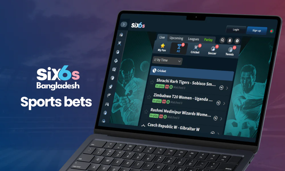 The Six6s section is designed for betting on sports events