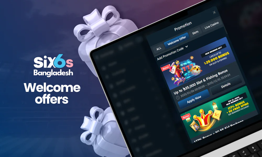 List of available bonuses and promotions for Six6s players from Bangladesh